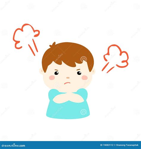 Cute Cartoon Frustrated Boy Character Stock Vector Illustration Of