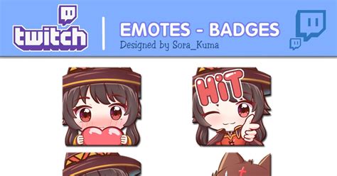Chomusuke Megumin Discord Twitch Emotes For Lovely Client Pixiv