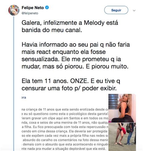 Felipe Neto Bane Melody De Seu Canal No Youtube Por Causa De Apelo Sexual Revista Glamour