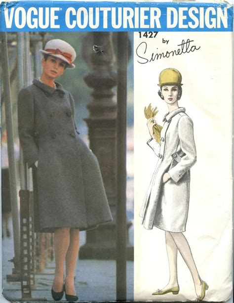 Vcd 1427 Simonetta Of Italy 60s Double Breasted Coat With Semi Fitted