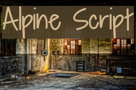 Please enter your email address receive a free font daily from fonts101.com in your email! Alpine Script Font - FFonts.net