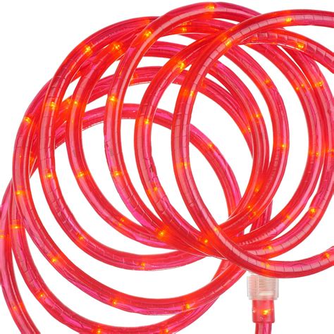 Holiday Time Indoor And Outdoor Led Red Rope Christmas Lights 15