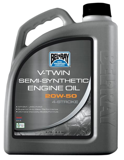 Bel Ray 96910 Bt4 V Twin Semi Synthetic Engine Oil 20w50 4l