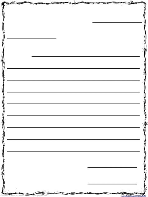 friendly letter template  kids  grade theveliger