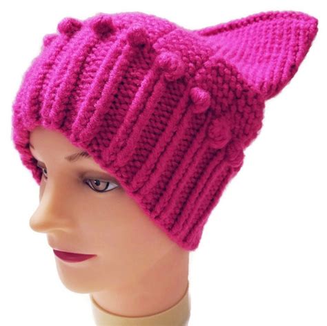 Knitting Pattern Pink Pussyhat Project Womens March Etsy