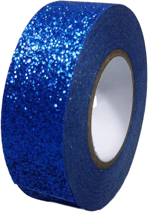 Glitter Washi Tape Decorative Craft Self Adhesive Stick On Sticky Glitter Trim Royal Blue