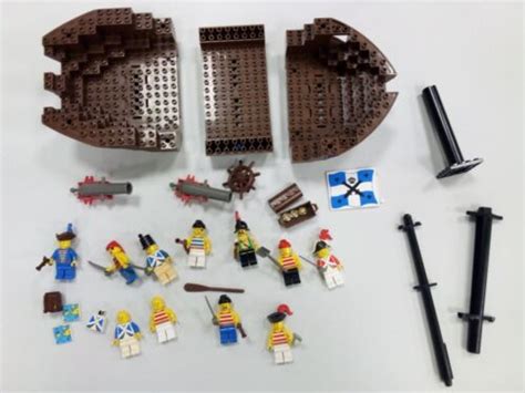 Lego Pirate Lot 11 Minifigures Weapons 6274 Parts Hull And Firing