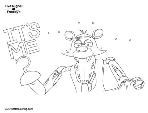 Fnaf Coloring Pages Fanart Line Art Free Printable Coloring Pages