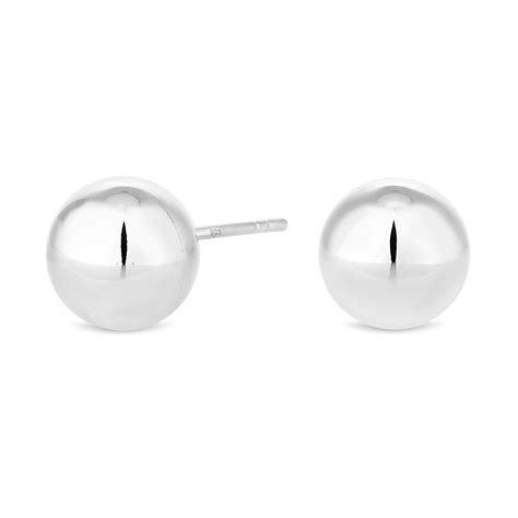 Simply Silver Sterling Silver 925 Over Sized 8mm Ball Stud Earring