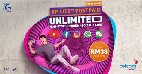 The new celcom xpax xp lite™ plan has a starting price of just rm 28 per month, making it the cheapest postpaid plan in malaysia. XP Lite™ Postpaid | Plans | Postpaid | Personal | Celcom