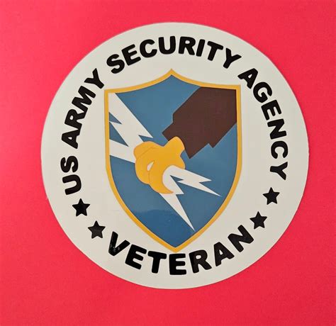 Asa Army Security Agency Gloss Color Decal Etsy