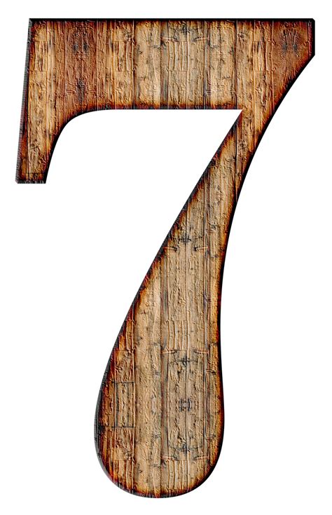 Number 7 Seven Digit Background Png Picpng