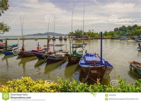 Rayongthailand November 26 2017 Fishing Boats Of Rayong Ban Phe