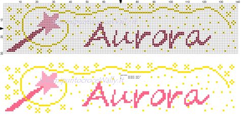 Il punto croce di vale: Aurora con bacchetta magica scherma punto croce - Schemi ...