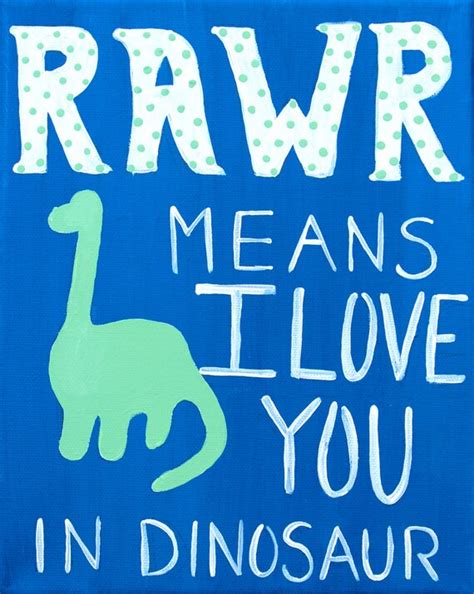 Items Similar To Rawr Means I Love You In Dinosaur 8x10 Print On Etsy