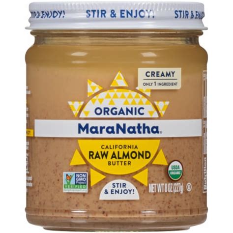 Maranatha Organic Raw Creamy Almond Butter 8 Oz Qfc