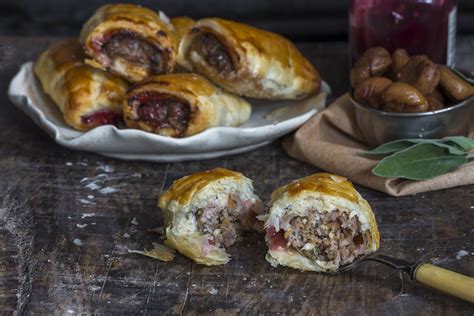 Sausage Rolls With Chestnuts Cranberry And Sage Cookserveenjoy