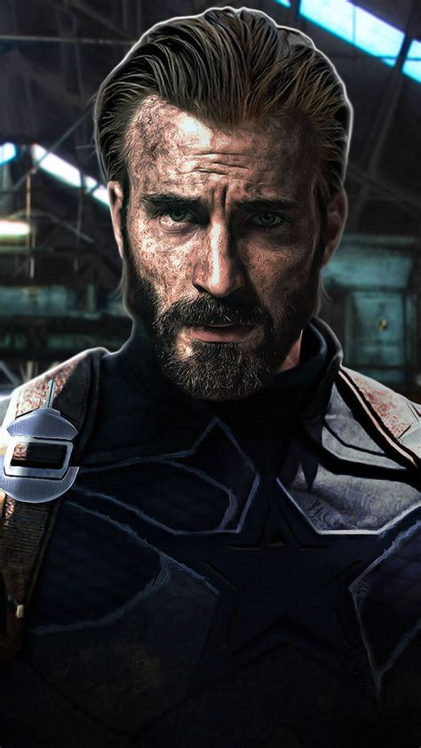Captain America Beard Look In Infinity War Full Hd 2k Wallpaper