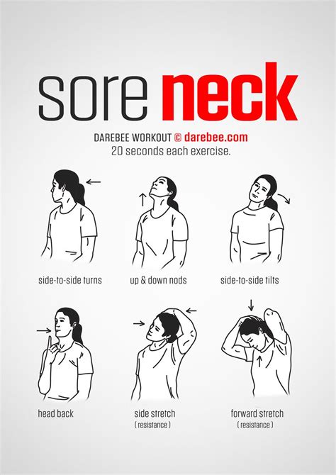 Sore Neck Workout Neck Exercises Office Exercise Exercise