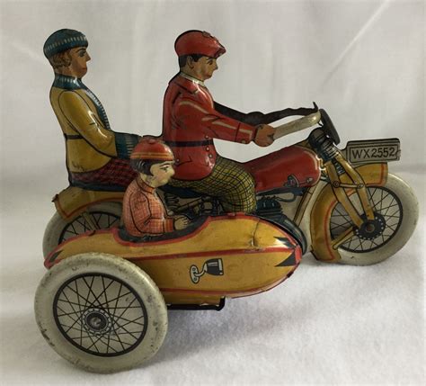 Gely Tin Motorcycle With Sidecarebay Vintage Toys Retro Toys