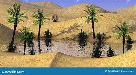 Desert Oasis Background Cartoon Vector 93325749