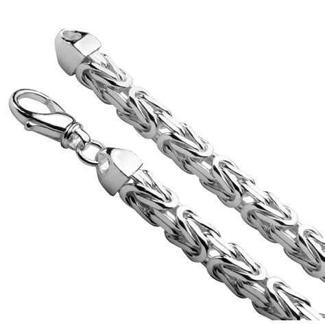 Mens silver chains represent a pinnacle of sleek style, suitable for any situation and complementary against any and all skin tones. Men's Heavy Byzantine Solid Sterling Silver Necklace Chain ...