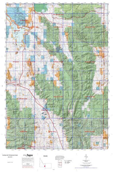 Idaho Hunting Unit 76 Topo Maps Hunting Topo Maps And Hunting Bikes