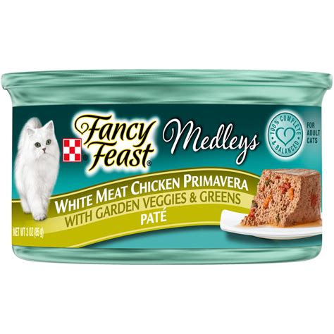 The 3 reviewed dry foods scored on average 3 / 10 paws, making fancy feast a significantly below average dry cat food brand when compared against all other dry food manufacturer's products. Purina Fancy Feast Medleys White Meat Chicken Primavera ...