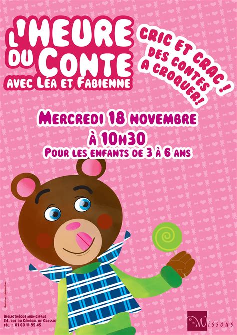 affiche l heure du conte conte l heure bibliotheque