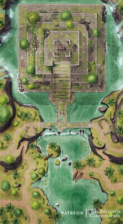 Jungle Ruins 28x51 Battlemap The Reclusive Cartographer On Patreon