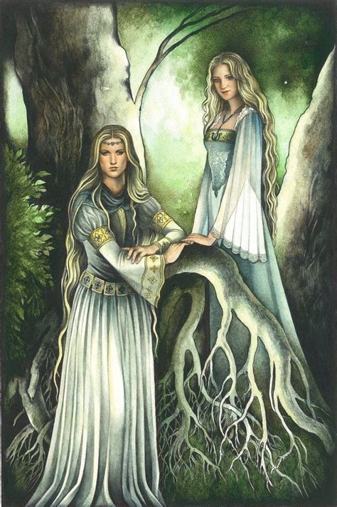 Galadriel And Her Daughter Celebrian Who Was The Wife Of Elrond And