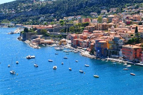 Villefranche Sur Mer Seaside Town On French Riviera Stock Photo