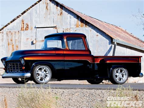 1955 Chevrolet Truck Side Photo 1 Two Tone Truck Paint Schemes