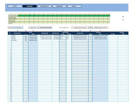 Blank templates xls files for 2016 and 2017. Reservation Calendar Spreadsheets | Microsoft and Open Office Templates