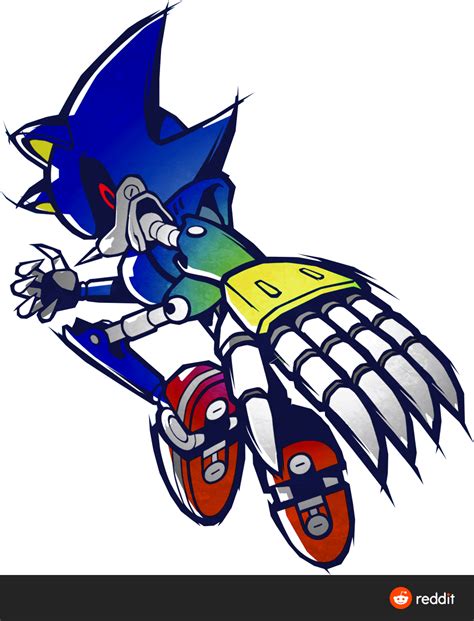 Finally Managed To Draw Metal Sonic Based On This Render Art This One
