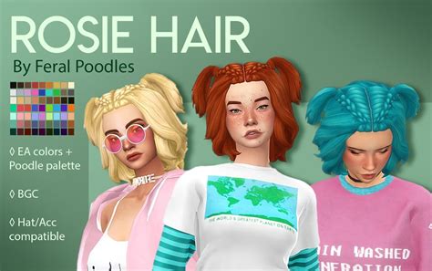 Rosie Hair Ts4 Maxis Match Cc Sims 4 Custom Content M