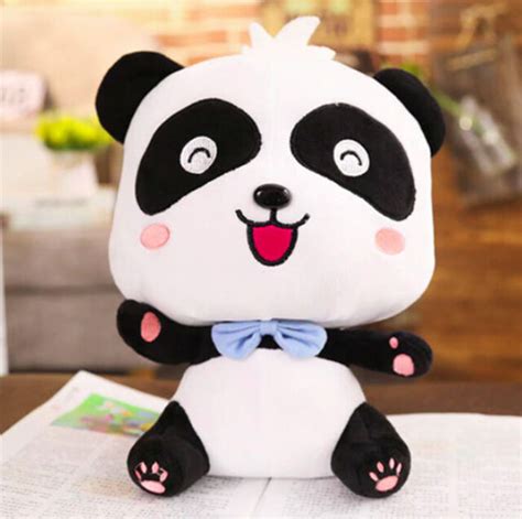 Blue Panda Stuffed Animal Cute Panda Cartoon Plush Soft Doll Toys For