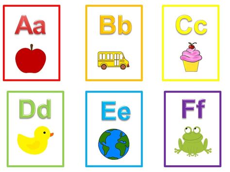 26 printable alphabet flash cards. full color flash cards.