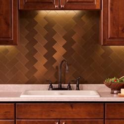 Especially designed for kitchen backsplashes and bathroom backsplashes, the tiles are resistant to the heat of stovetops and the humidity of bathrooms (do not use in shower). Aspect™ 3" x 6" Peel & Stick Brushed Metal Backsplash ...