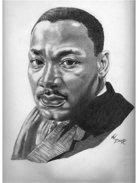 Dr Martin Luther King Jr Drawing By Van Beard