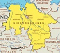 Map of Lower Saxony (Niedersachsen) : Worldofmaps.net - online Maps and ...