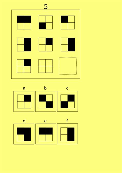 Iq Test Sample Patterns