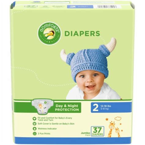 Comforts Day Or Night Baby Diapers Size 2 12 18 Lbs 37 Count Kroger