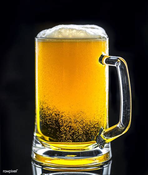 A Glass Of Cold Beer Macro Photography Free Image By
