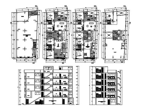9x21 Meter 4 Bhk Autocad Plan Layout File Cadbull