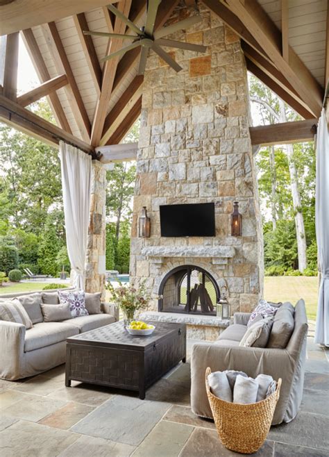 Chic Outdoor Spaces The Artful Lifestyle Blog Backyard Fireplace