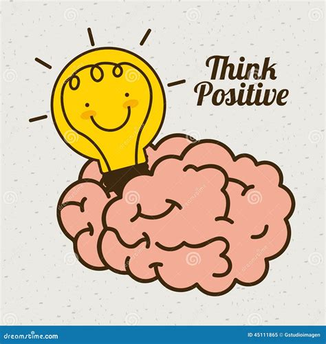 Think Positive Design Stock Vector Illustration Of Positivity 45111865