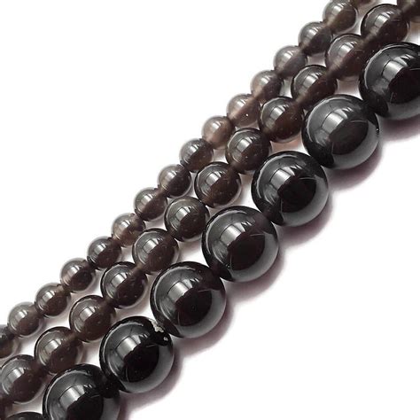 Natural Ice Obsidian Smooth Round Beads 6mm 8mm 10mm 12mm Etsy