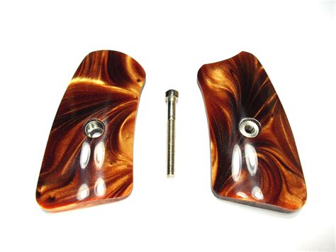 Copper Pearl Ruger Sp101 Grip Inserts Ls Grips