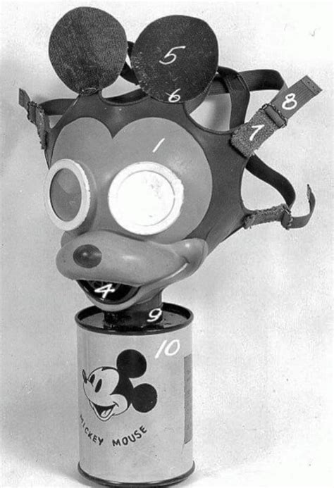 The Official Mickey Mouse Gas Mask From The 1940s It Was Designed By